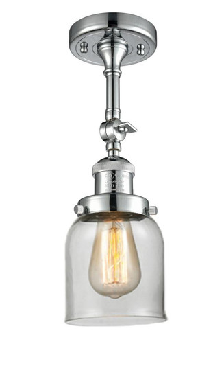 Bell - 1 Light - 5 inch - Polished Chrome - Adjustable Semi-Flush Mount (3442|201F-PC-G52-LED)