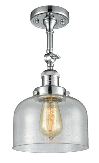 Bell - 1 Light - 8 inch - Polished Chrome - Adjustable Semi-Flush Mount (3442|201F-PC-G74-LED)