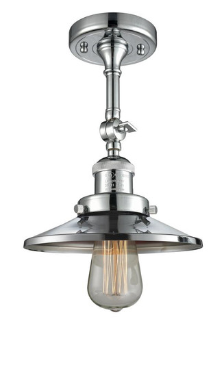 Railroad - 1 Light - 8 inch - Polished Chrome - Adjustable Semi-Flush Mount (3442|201F-PC-M7-LED)