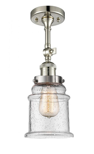 Canton - 1 Light - 6 inch - Polished Nickel - Adjustable Semi-Flush Mount (3442|201F-PN-G184-LED)