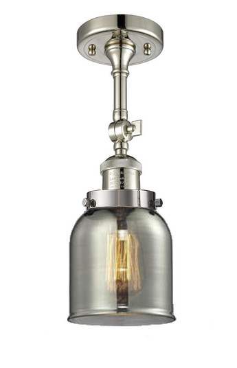 Bell - 1 Light - 5 inch - Polished Nickel - Adjustable Semi-Flush Mount (3442|201F-PN-G53-LED)