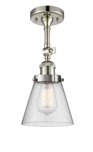 Cone - 1 Light - 6 inch - Polished Nickel - Adjustable Semi-Flush Mount (3442|201F-PN-G64-LED)