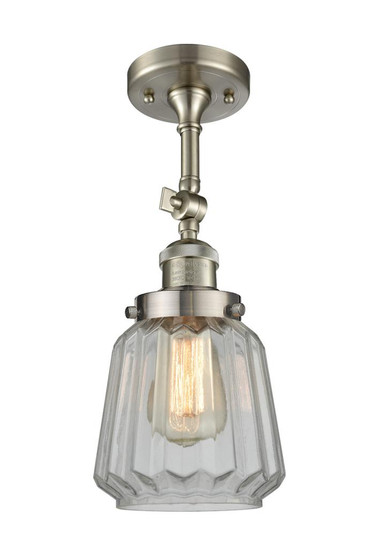 Chatham - 1 Light - 7 inch - Brushed Satin Nickel - Adjustable Semi-Flush Mount (3442|201F-SN-G142-LED)