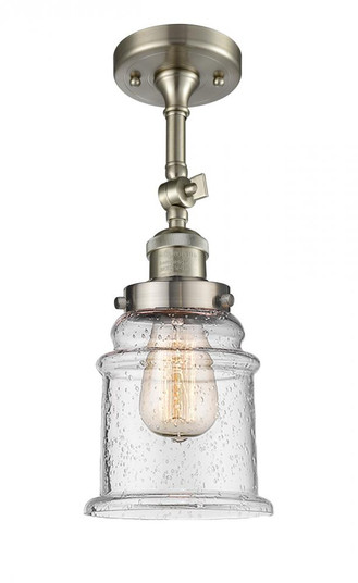 Canton - 1 Light - 6 inch - Brushed Satin Nickel - Adjustable Semi-Flush Mount (3442|201F-SN-G184-LED)