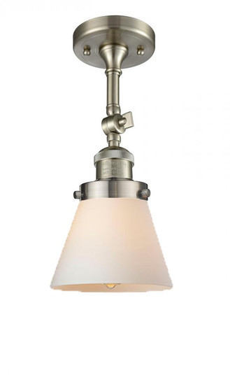 Cone - 1 Light - 6 inch - Brushed Satin Nickel - Adjustable Semi-Flush Mount (3442|201F-SN-G61-LED)