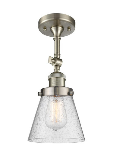 Cone - 1 Light - 6 inch - Brushed Satin Nickel - Adjustable Semi-Flush Mount (3442|201F-SN-G64-LED)