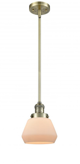 Fulton - 1 Light - 7 inch - Antique Brass - Stem Hung - Mini Pendant (3442|201S-AB-G171)
