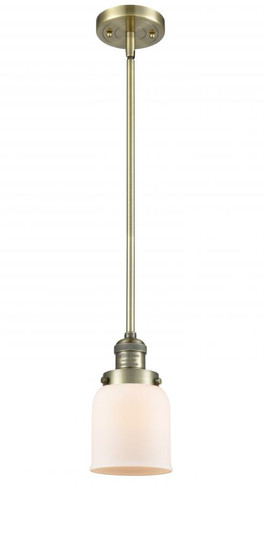 Bell - 1 Light - 5 inch - Antique Brass - Stem Hung - Mini Pendant (3442|201S-AB-G51)