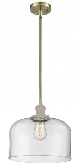 Bell - 1 Light - 12 inch - Antique Brass - Stem Hung - Mini Pendant (3442|201S-AB-G72-L-LED)