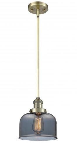Bell - 1 Light - 8 inch - Antique Brass - Stem Hung - Mini Pendant (3442|201S-AB-G73-LED)