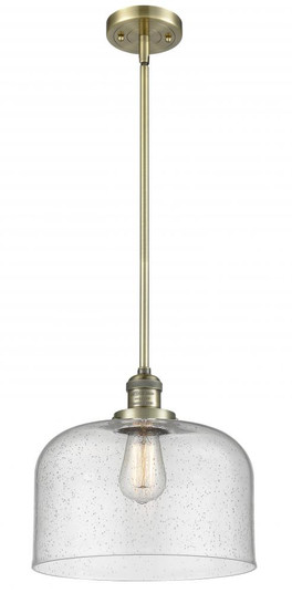 Bell - 1 Light - 12 inch - Antique Brass - Stem Hung - Mini Pendant (3442|201S-AB-G74-L)