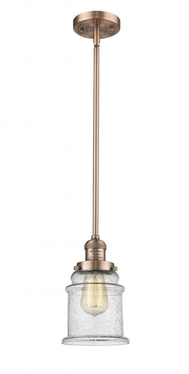 Canton - 1 Light - 7 inch - Antique Copper - Stem Hung - Mini Pendant (3442|201S-AC-G184-LED)