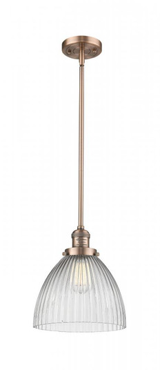 Seneca Falls - 1 Light - 10 inch - Antique Copper - Stem Hung - Mini Pendant (3442|201S-AC-G222-LED)
