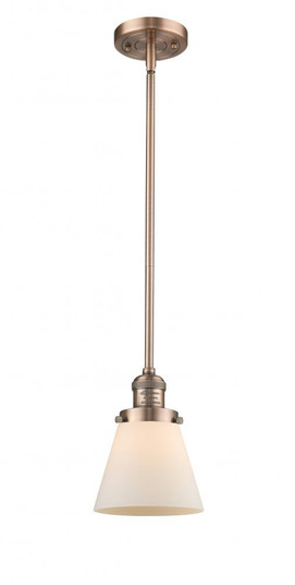 Cone - 1 Light - 6 inch - Antique Copper - Stem Hung - Mini Pendant (3442|201S-AC-G61-LED)