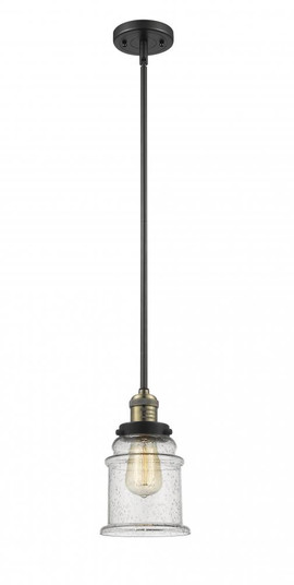 Canton - 1 Light - 7 inch - Black Antique Brass - Stem Hung - Mini Pendant (3442|201S-BAB-G184)