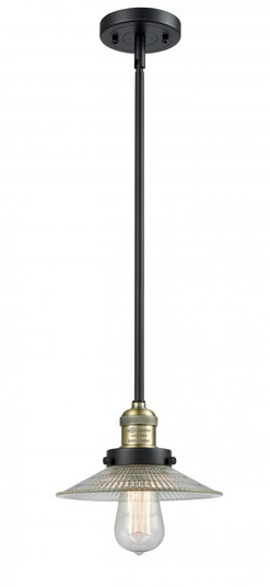Halophane - 1 Light - 9 inch - Black Antique Brass - Stem Hung - Mini Pendant (3442|201S-BAB-G2)