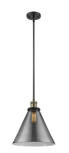 Cone - 1 Light - 12 inch - Black Antique Brass - Stem Hung - Mini Pendant (3442|201S-BAB-G43-L)