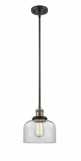 Bell - 1 Light - 8 inch - Black Antique Brass - Stem Hung - Mini Pendant (3442|201S-BAB-G72-LED)