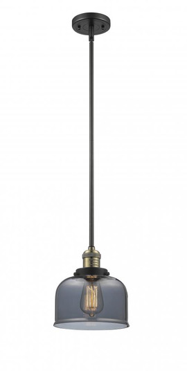 Bell - 1 Light - 8 inch - Black Antique Brass - Stem Hung - Mini Pendant (3442|201S-BAB-G73-LED)