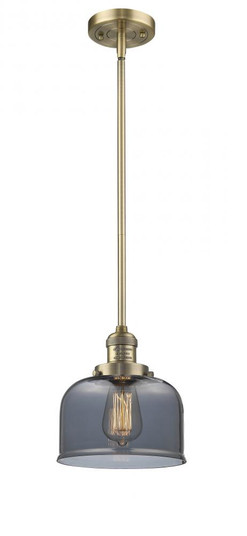 Bell - 1 Light - 8 inch - Brushed Brass - Stem Hung - Mini Pendant (3442|201S-BB-G73-LED)