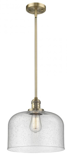 Bell - 1 Light - 12 inch - Brushed Brass - Stem Hung - Mini Pendant (3442|201S-BB-G74-L-LED)