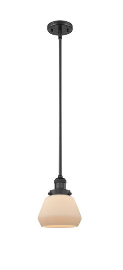 Fulton - 1 Light - 7 inch - Matte Black - Stem Hung - Mini Pendant (3442|201S-BK-G171)