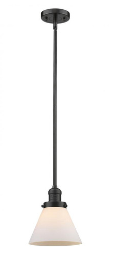 Cone - 1 Light - 8 inch - Oil Rubbed Bronze - Stem Hung - Mini Pendant (3442|201S-OB-G41-LED)