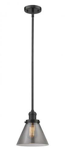 Cone - 1 Light - 8 inch - Oil Rubbed Bronze - Stem Hung - Mini Pendant (3442|201S-OB-G43-LED)