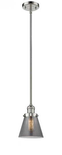 Cone - 1 Light - 6 inch - Polished Nickel - Stem Hung - Mini Pendant (3442|201S-PN-G63-LED)