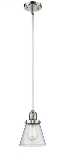 Cone - 1 Light - 6 inch - Polished Nickel - Stem Hung - Mini Pendant (3442|201S-PN-G64-LED)