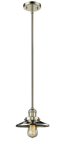 Railroad - 1 Light - 8 inch - Polished Nickel - Stem Hung - Mini Pendant (3442|201S-PN-M1-LED)