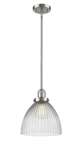 Seneca Falls - 1 Light - 10 inch - Brushed Satin Nickel - Stem Hung - Mini Pendant (3442|201S-SN-G222-LED)