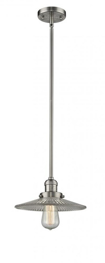 Halophane - 1 Light - 9 inch - Brushed Satin Nickel - Stem Hung - Mini Pendant (3442|201S-SN-G2-LED)