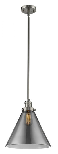 Cone - 1 Light - 12 inch - Brushed Satin Nickel - Stem Hung - Mini Pendant (3442|201S-SN-G43-L-LED)