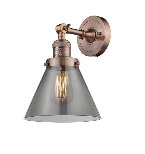 Cone - 1 Light - 8 inch - Antique Copper - Adjustable Sconce (3442|203-AC-G43-LED)