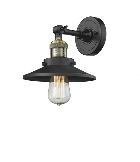 Railroad - 1 Light - 8 inch - Black Antique Brass - Adjustable Sconce (3442|203-BAB-M6)