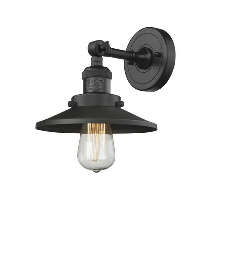 Railroad - 1 Light - 8 inch - Matte Black - Adjustable Sconce (3442|203-BK-M6-LED)