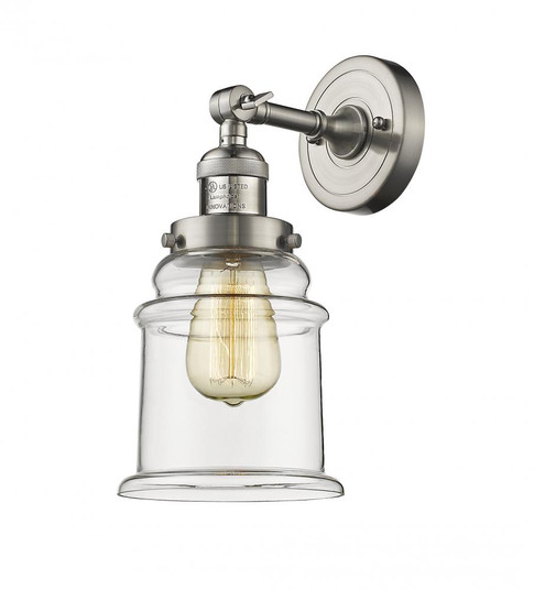 Canton - 1 Light - 7 inch - Brushed Satin Nickel - Adjustable Sconce (3442|203-SN-G182-LED)