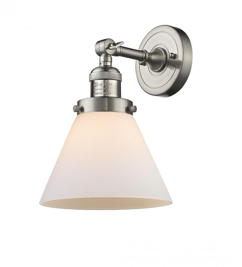 Cone - 1 Light - 8 inch - Brushed Satin Nickel - Adjustable Sconce (3442|203-SN-G41-LED)