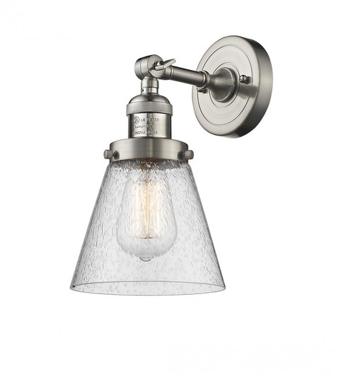 Cone - 1 Light - 6 inch - Brushed Satin Nickel - Adjustable Sconce (3442|203-SN-G64-LED)