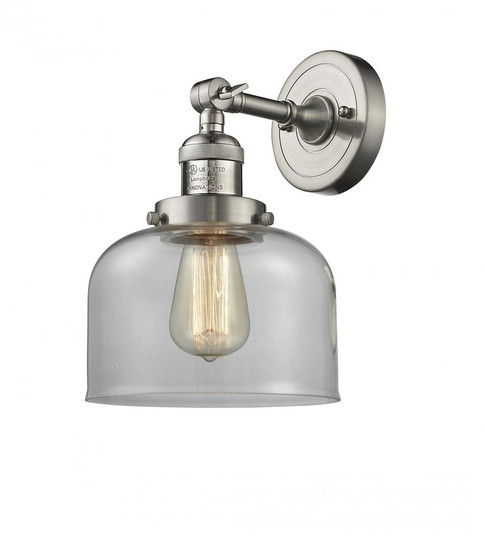 Bell - 1 Light - 8 inch - Brushed Satin Nickel - Adjustable Sconce (3442|203-SN-G72-LED)