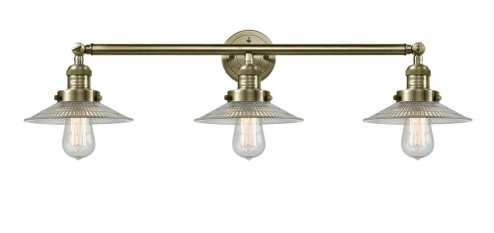 Halophane - 3 Light - 33 inch - Antique Brass - Bath Vanity Light (3442|205-AB-G2-LED)
