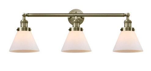 Cone - 3 Light - 32 inch - Antique Brass - Bath Vanity Light (3442|205-AB-G41)