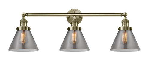 Cone - 3 Light - 32 inch - Antique Brass - Bath Vanity Light (3442|205-AB-G43-LED)