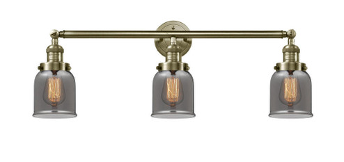 Bell - 3 Light - 30 inch - Antique Brass - Bath Vanity Light (3442|205-AB-G53)