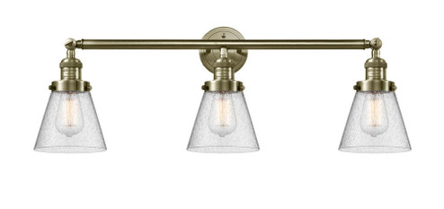 Cone - 3 Light - 30 inch - Antique Brass - Bath Vanity Light (3442|205-AB-G64-LED)