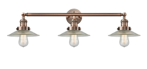 Halophane - 3 Light - 33 inch - Antique Copper - Bath Vanity Light (3442|205-AC-G2-LED)