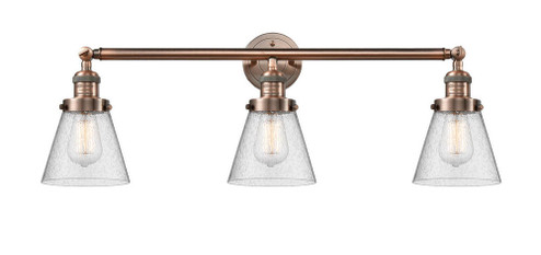 Cone - 3 Light - 30 inch - Antique Copper - Bath Vanity Light (3442|205-AC-G64-LED)