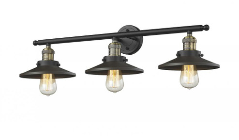 Railroad - 3 Light - 32 inch - Black Antique Brass - Bath Vanity Light (3442|205-BAB-M6-LED)