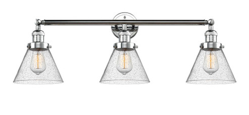 Cone - 3 Light - 32 inch - Polished Chrome - Bath Vanity Light (3442|205-PC-G44-LED)